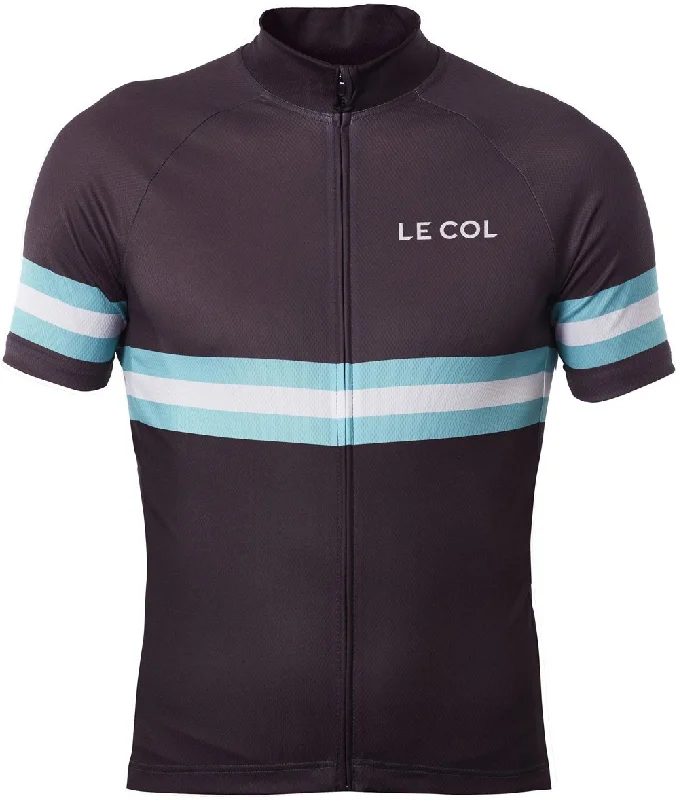 Le Col Sport Cycling Jersey - Black Blue Ash Gray Jersey Tee