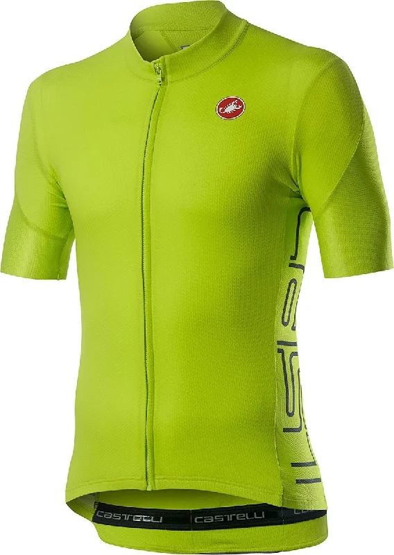 Castelli Entrata V Jersey - Chartreuse Mint Green Jersey Tee