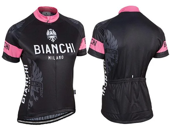 Bianchi Milano Eddi 1 Lady Short Sleeve Jersey - Black Business Jersey Tee