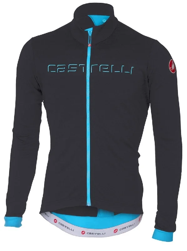 Castelli Fondo FZ Jersey - Grey-Sky blue Classic Jersey Tee