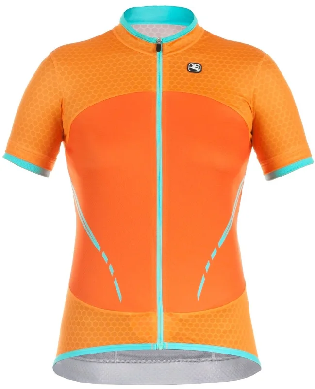 Giordana Women's SilverLine Short Sleeve Jersey - Orange Ruby Red Jersey Shirt