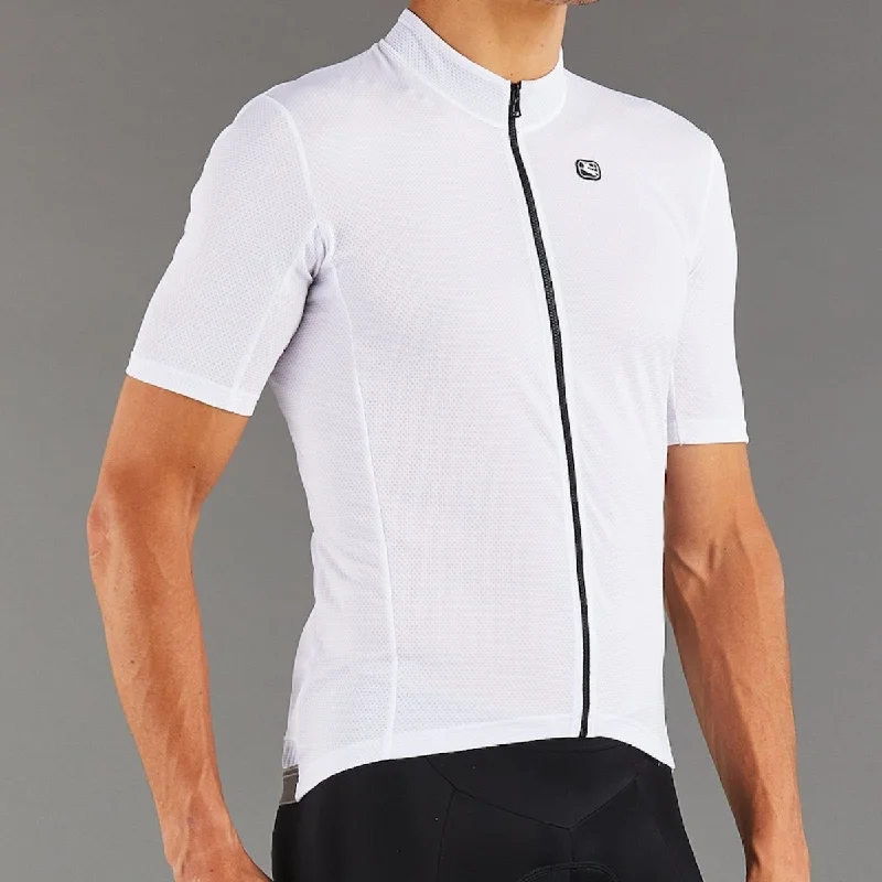 Giordana Fusion  Short Sleeve Jersey - White with Black accents Turquoise Jersey Tee