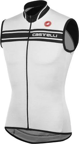 Castelli Prologo 3 Sleeveless Jersey - White Black Party Jersey Tee