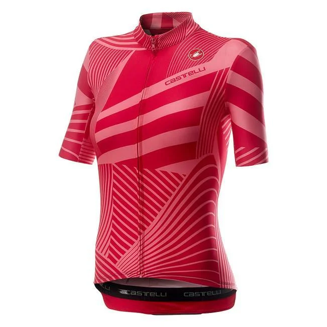 Castelli Women's Sublime Jersey - Rasberry Sky Blue Jersey Tee