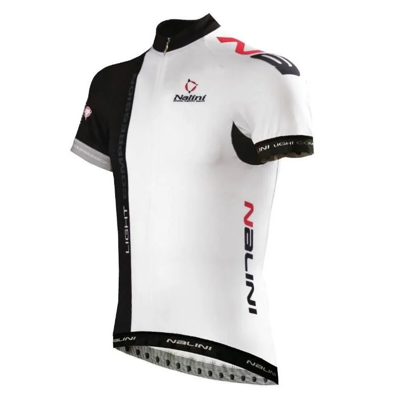 Nalini Light Compression Ti Jersey - Black White Floral Jersey Blouse