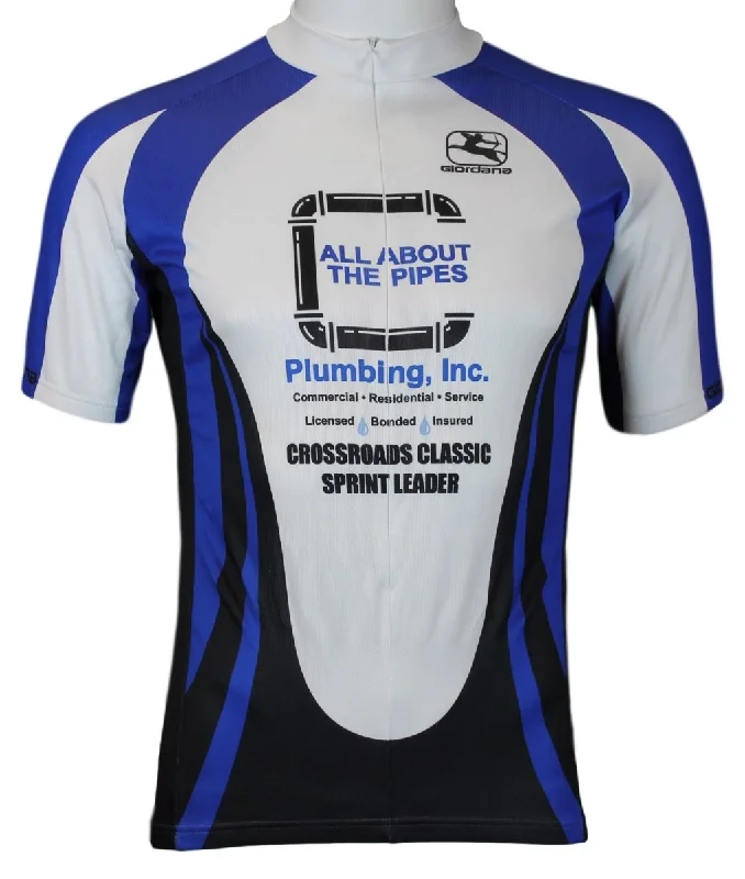 Giordana Crossroads Jersey - Blue Emerald Green Jersey Tee