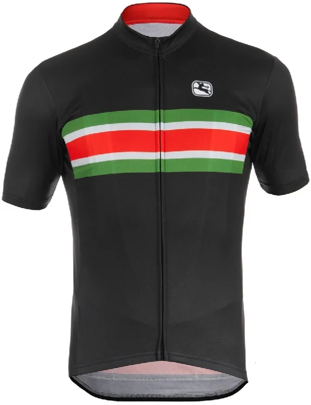 Giordana Trade Vero “Cinque” Black-Italia Jersey Burgundy Jersey Tee