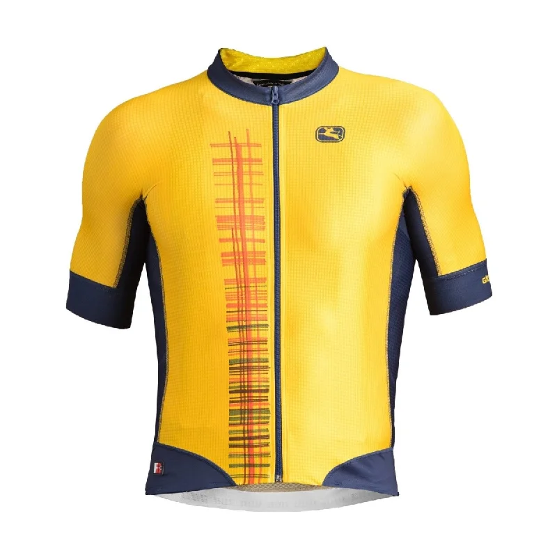 Giordana FR-C Pro Moda Short Sleeve Jersey - Giallo - Yellow Olive Green Jersey Tee