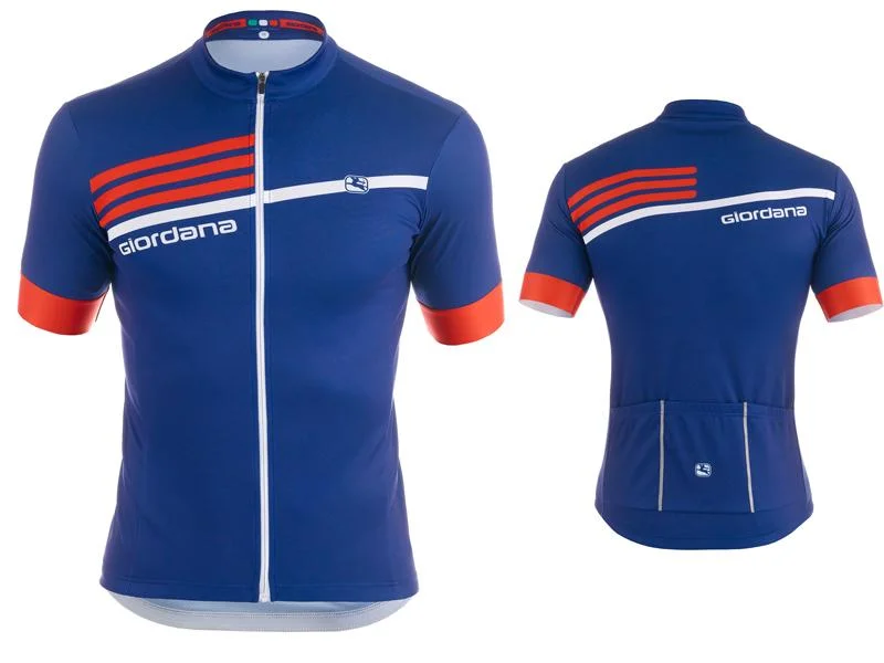 Giordana Silverline Giro Short Sleeve Jersey Blue Royal Blue Jersey Shirt