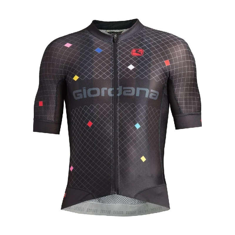 Giordana FR-C Pro Moda Short Sleeve Jersey - Diamante - Black Holiday Jersey Tee