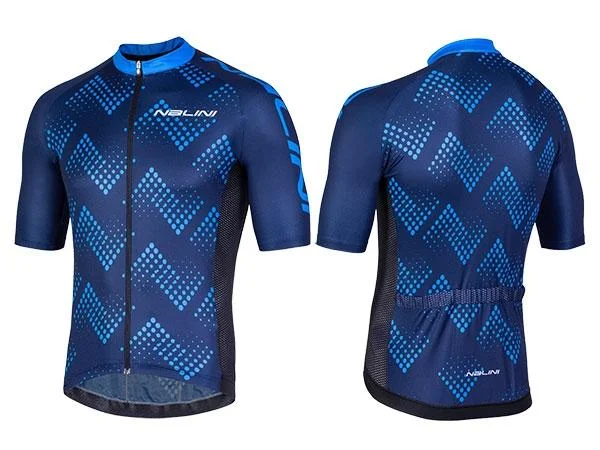 Nalini Podio 2.0 Short Sleeve Jersey - Navy Royal Blue Jersey Shirt