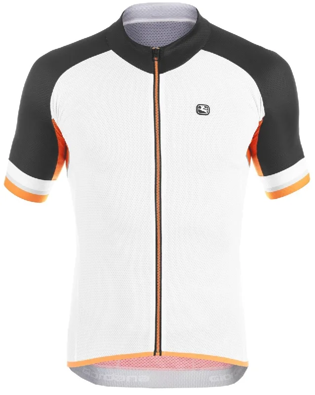 Giordana SilverLine Short Sleeve Jersey - White - Black - Orange Minimalist Jersey Tee