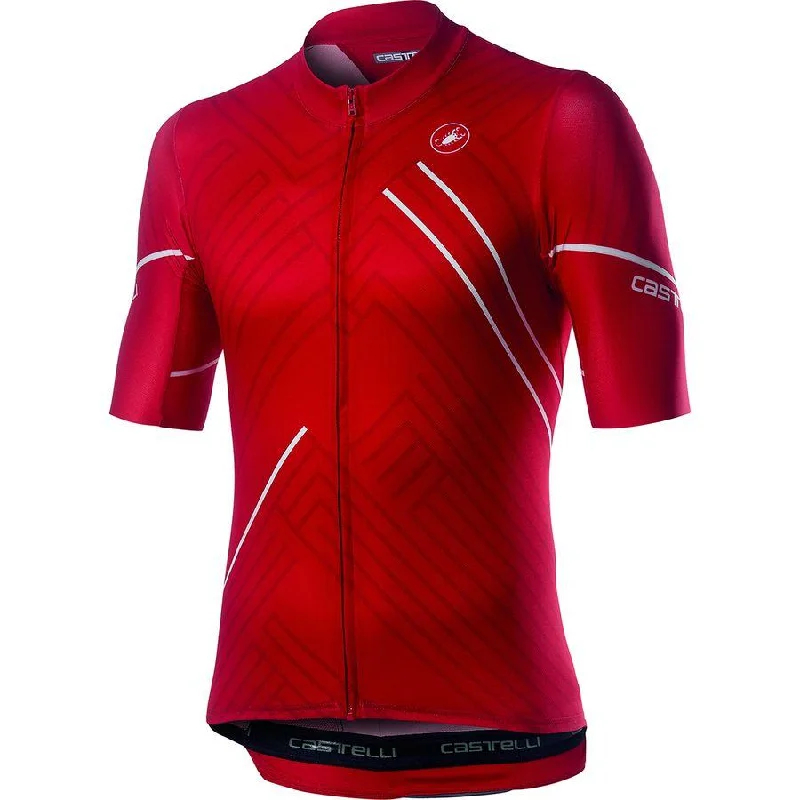 Castelli Passo Jersey - Red Textured Jersey Blouse