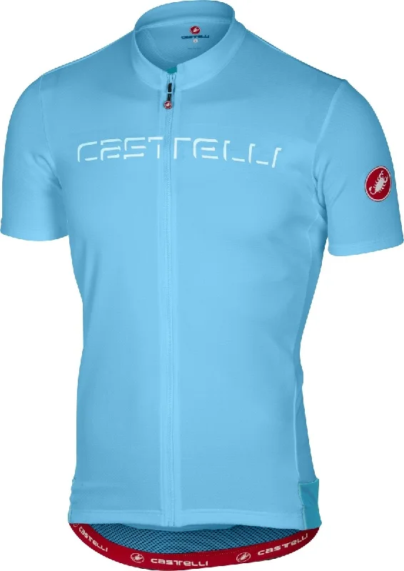 Castelli Prologo V Short Sleeve Jersey - Sky Blue Daily Wear Jersey Tee