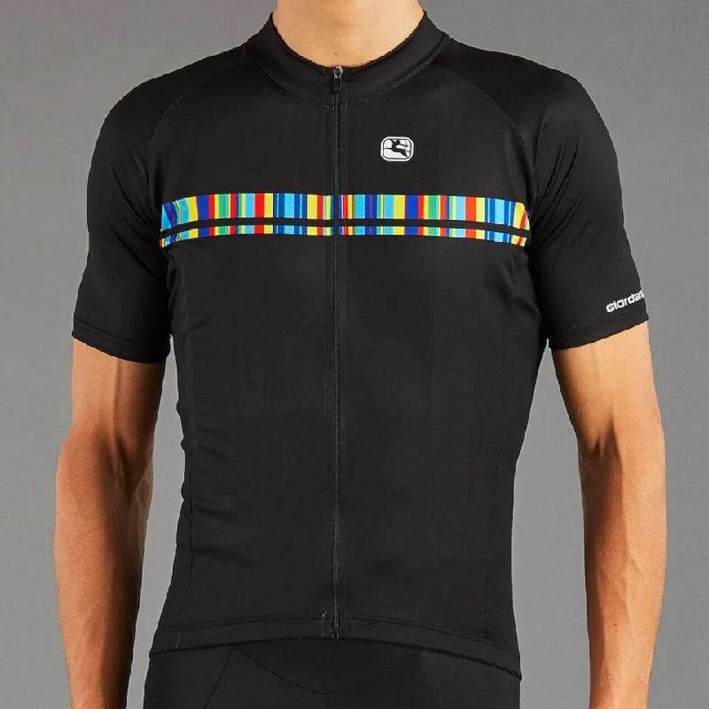 Giordana Vero Pro Moda Spectrum Cycling  Jersey - Black Scoop Neck Jersey Top