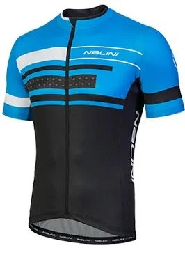 Nalini Vittoria Short Sleeve Jersey - Blue Emerald Green Jersey Tee