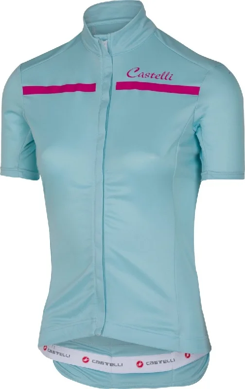 Castelli Imprevisto W Jersey FZ - Blue Bright Color Jersey Top