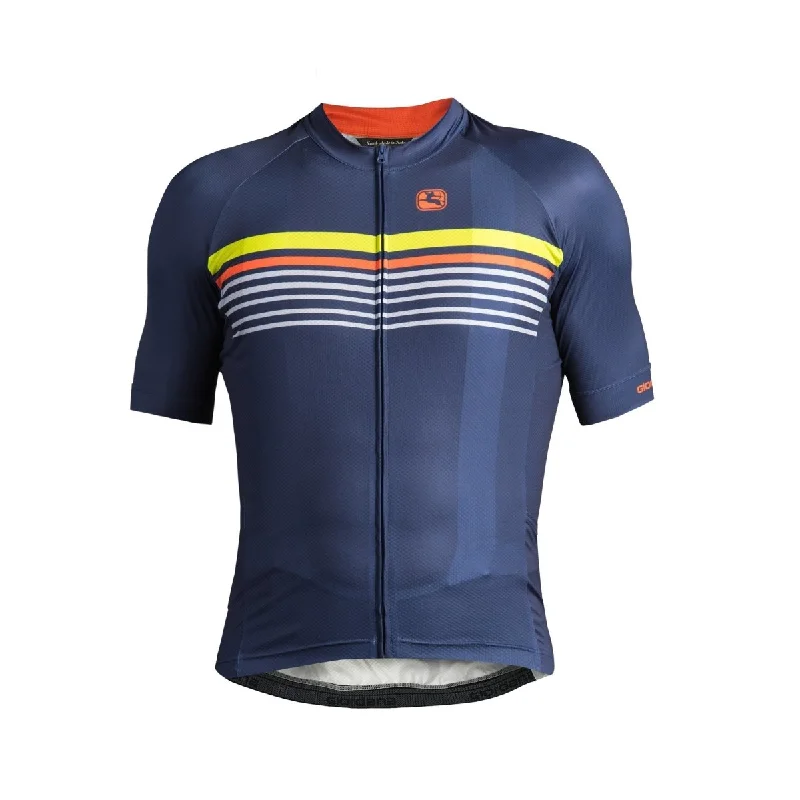 Giordana Moda Tenax Pro Sette Short Sleeve Jersey - Navy-Fluo-Orange Festive Jersey Tee