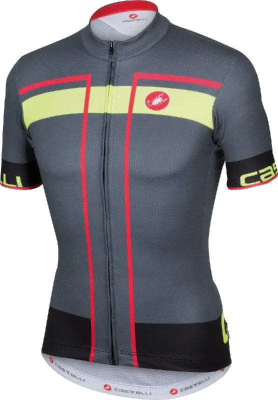 Castelli Velocissimo Jersey FZ - Turbulence Polo Neck Jersey Top