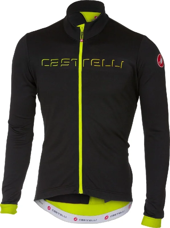 Castelli Fondo FZ Jersey - Light Black - Fluo Turtle Neck Jersey Shirt