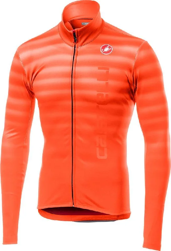 Castelli Scossa Jersey FZ - Orange Jet Black Jersey Tee