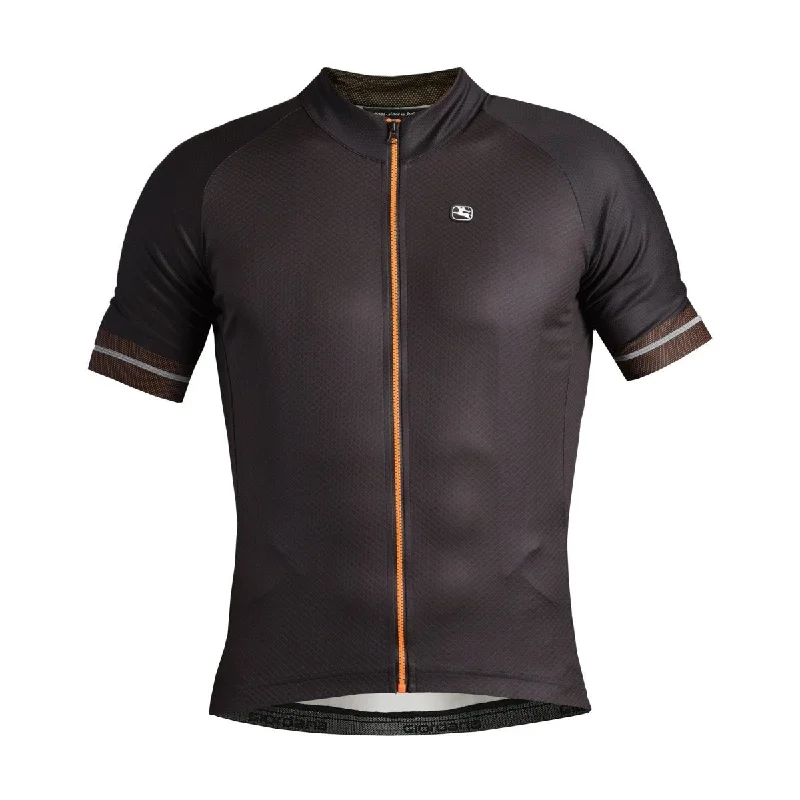 Giordana Lungo Short Sleeve Jersey - Black-Orange Floral Jersey Blouse