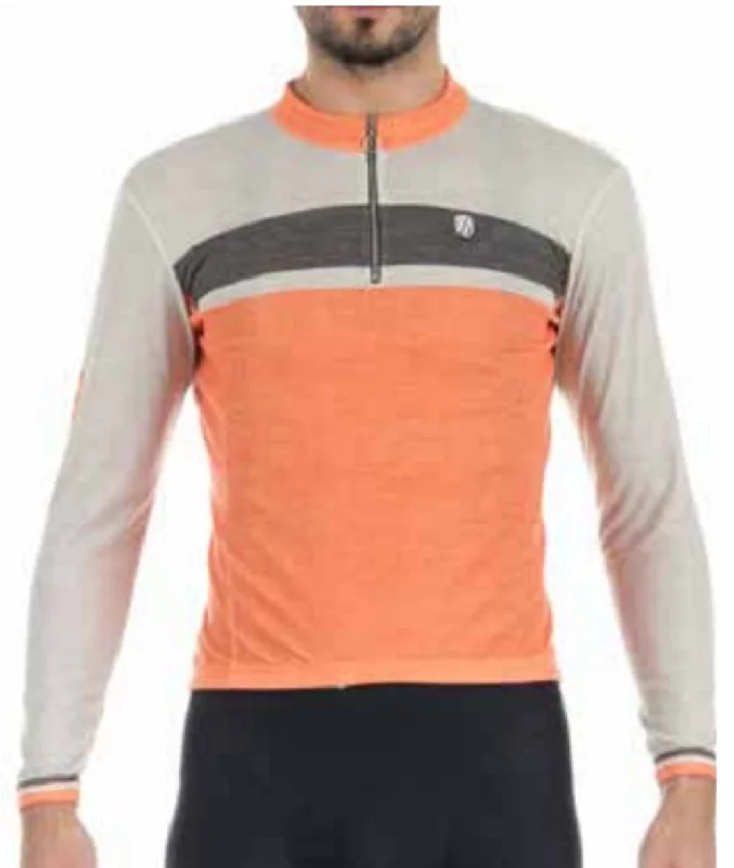 Giordana Sport Elite Short Sleeve Jersey - Beige-Orange-Grey Patterned Jersey Tee