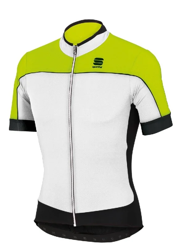 Sportful Giau Cycling Jersey - White - Fluo Animal Print Jersey Tee