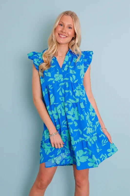 RESTOCK: A Second Of Serenity Dress-Blue Tunics Stylish elegant