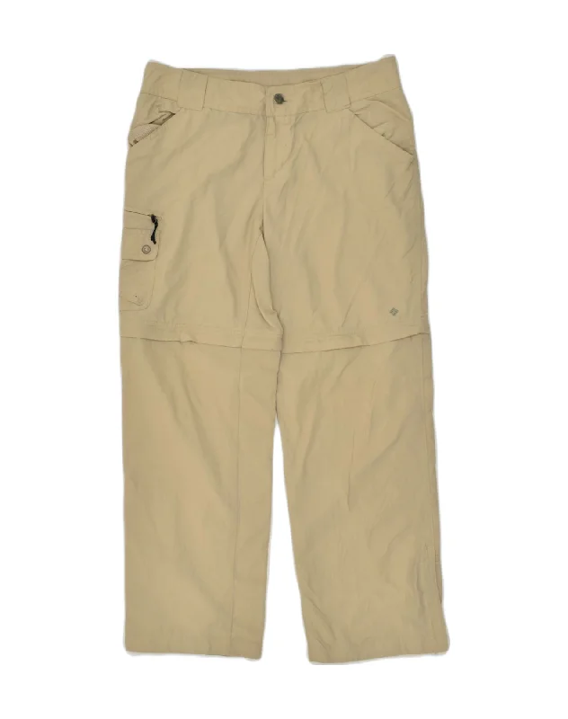 COLUMBIA Womens Cargo Trousers US 6 Medium W30 L27  Beige Nylon Chinos Cotton Straight Leg