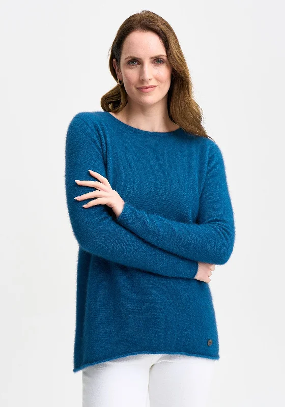 ESSENTIAL SWEATER Mesh Sweater Canvas Denim