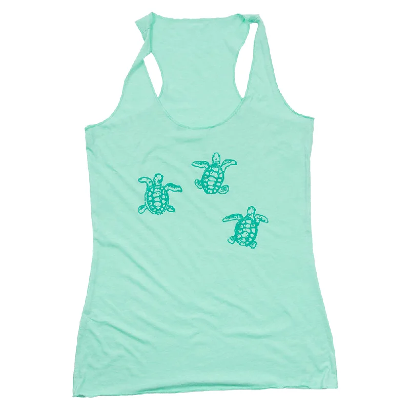 Sea Turtles Racerback Tank metallic tank top