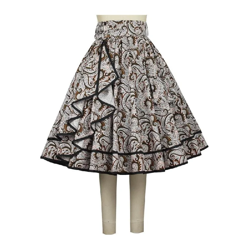 Stacy Steampunk Skirt in Paisley Print velvet skirt luxury