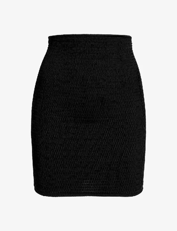 Tube Knit Mini Skirt leather skirt sleek