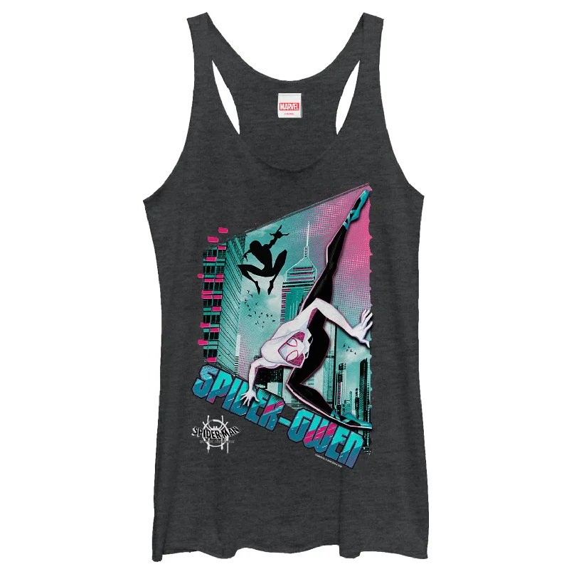 Women's Marvel Spider-Man: Into the Spider-Verse Modern Spider-Gwen Racerback Tank Top adorable tank top