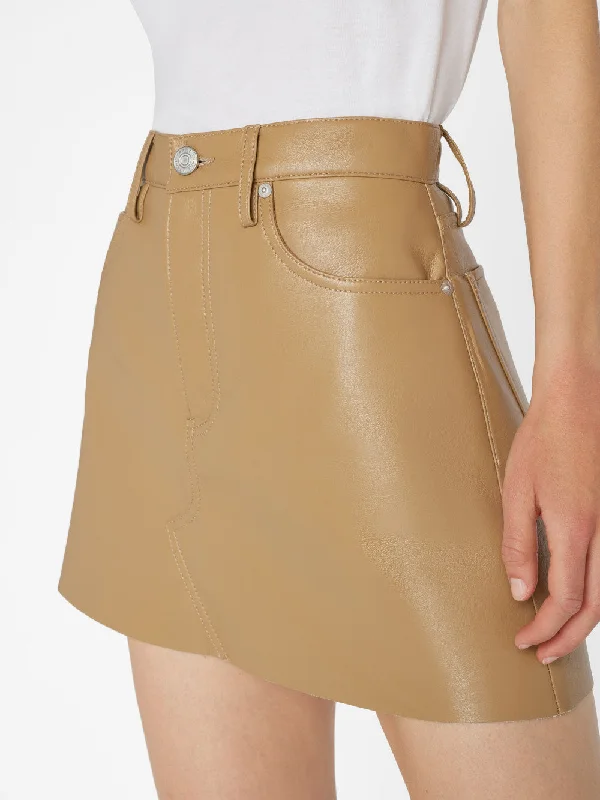 Recycled Leather Le High 'N' Tight Skirt -- Light Camel chiffon skirt delicate