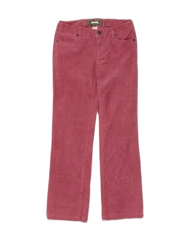 J. CREW Womens Bootcut Corduroy Trousers W28 L30 Pink Cotton Trousers stylish modern