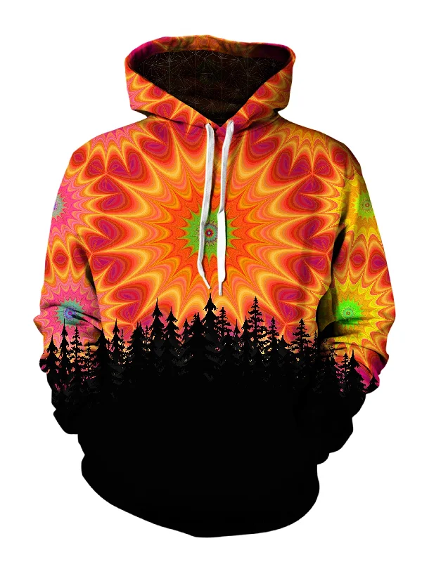 Mandala Treeline Pullover Hoodie Hoodie with Turtle Neck Cozy Winter