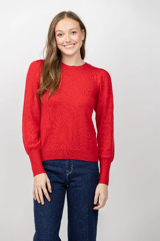 Nic + Zoe Femme Sleeve Sweater in Amaryllis Layered Multi-layer Single Layer