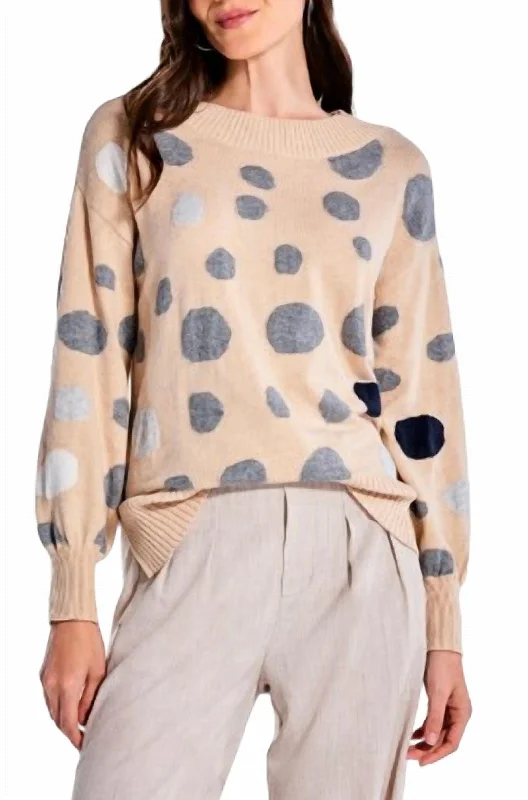 Sweet Spot Sweater In Neutral Multi Welt Pockets Slit Pockets Flap Pockets