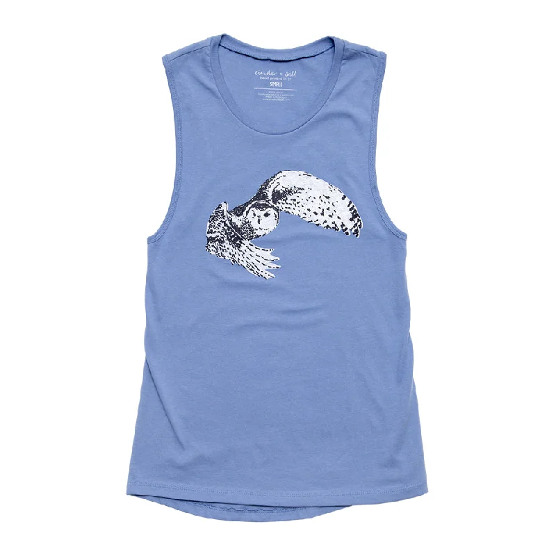 Snowy Owl Muscle Tank glitter tank top