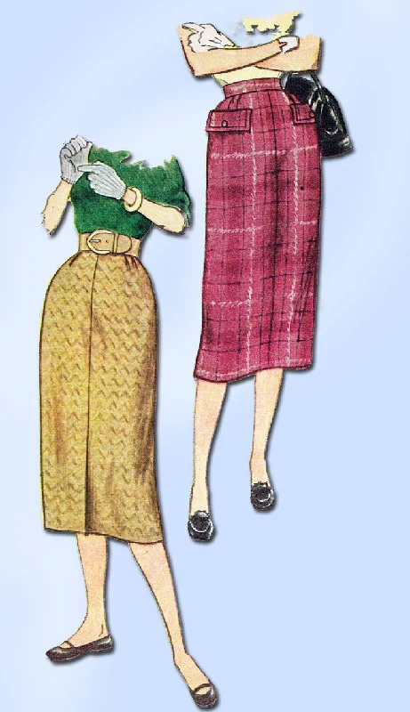 1950s Vintage Simplicity Sewing Pattern 4415 Uncut Easy to Make Day Skirt 25W velvet skirt luxury