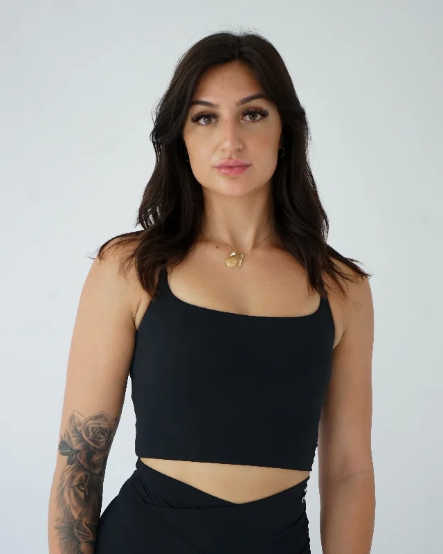 Impact Tank Top - Black workout tank top