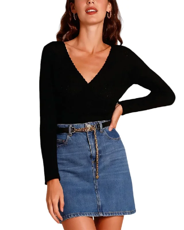 Adele Berto Wool Sweater Seamless Knitted Crochet