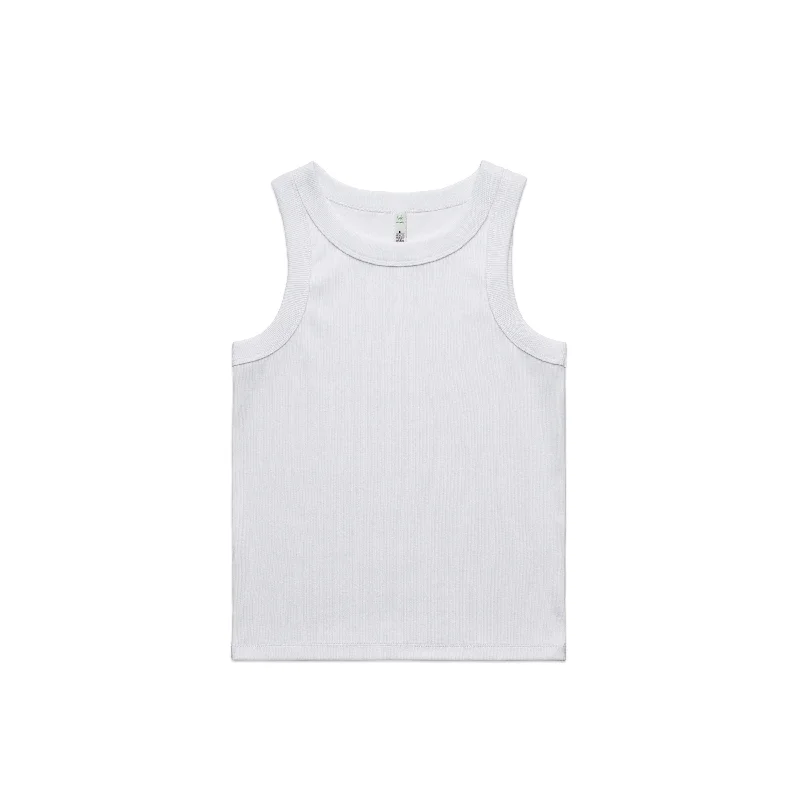 AS Colour Organic Rib Tank - White gym tank top