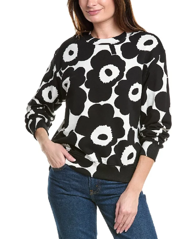 Marimekko Leiot Sweater Mesh Blend Leather Blend Suede Blend