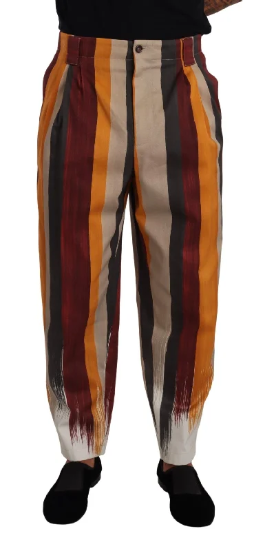 Elegant Striped Skinny Trousers Trousers versatile all-occasion