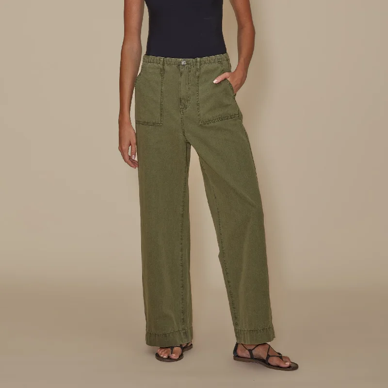 Utility Trouser | Olive Green Trousers Velvet Soft