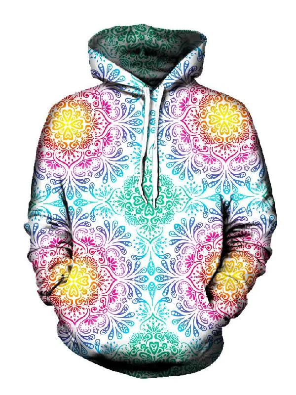 Dyed Doodle Pullover Art Hoodie Hoodie with Hem Applique Textured Unique