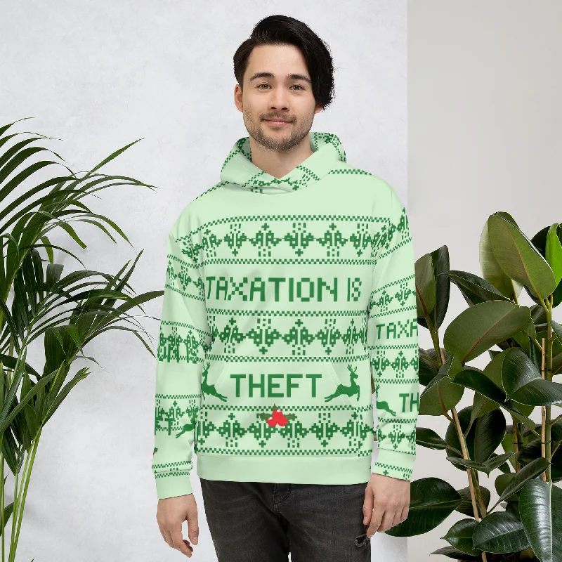 Taxation is Theft Ugly Christmas Sweater Unisex Hoodie Sweater Knitwear Pullover